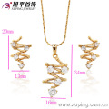 62716 xuping best selling fashion and simple delicate  gold plated bridal jewelry set